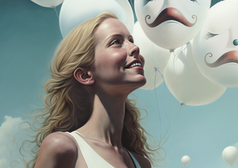 Выставка нейропостеров в театре Моссовета, приуроченная к выходу сериала «Раневская»