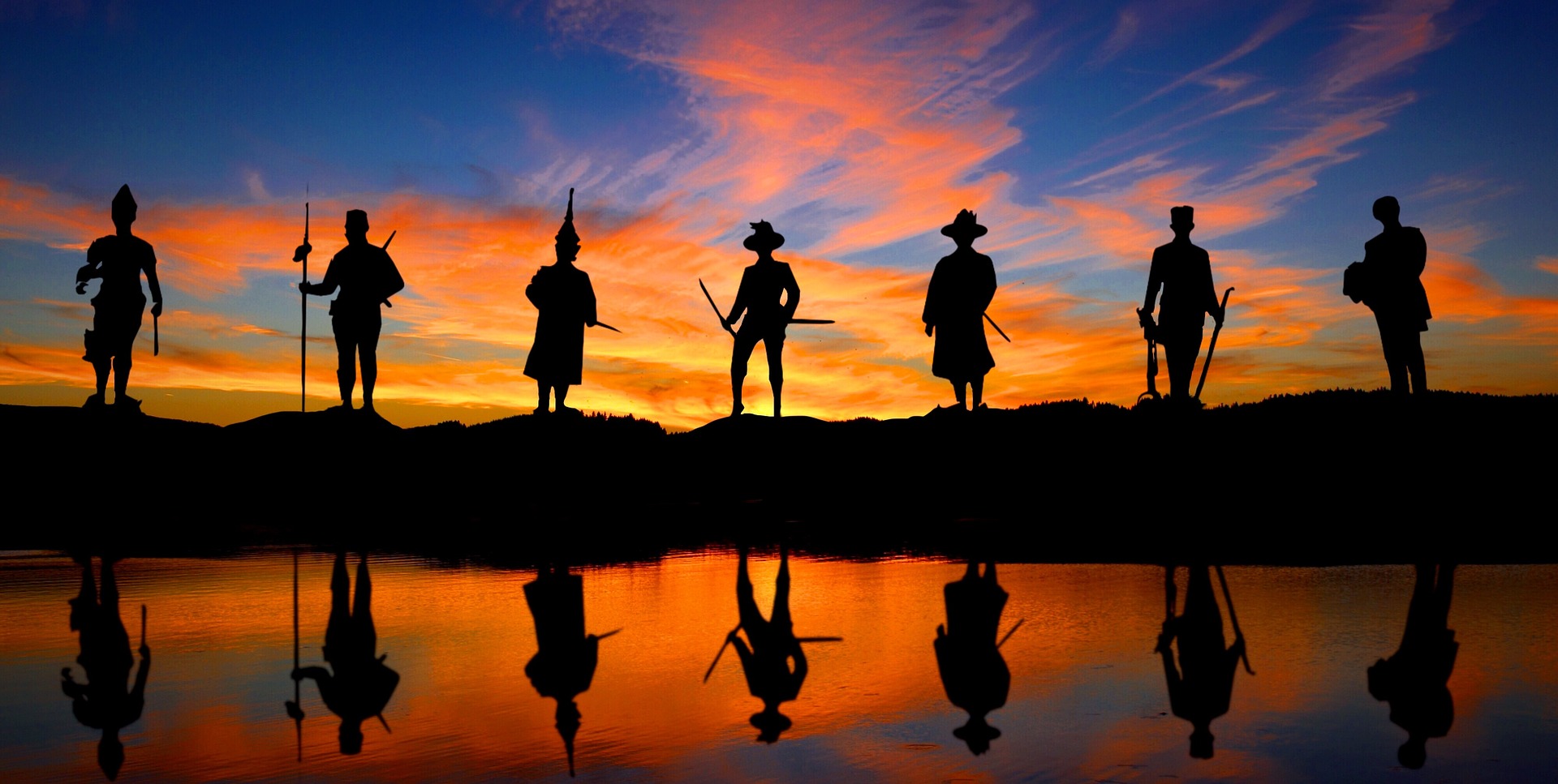 закат, фигуры, люди, воины, озеро, вода, влияние на результаты бизнеса, HR, HR-функция, Екатерина Горяная, Gi Group, HR бизнес-партнер, бизнес, функция HR, мотивация, оценка, коммуникации, сотрудники, Как стать HR-м влияющим на бизнес, Как стать влияющим HR-м на бизнес алгортим, пошаговая инструкция как стать влияющим HR, как влиять на сотрудников